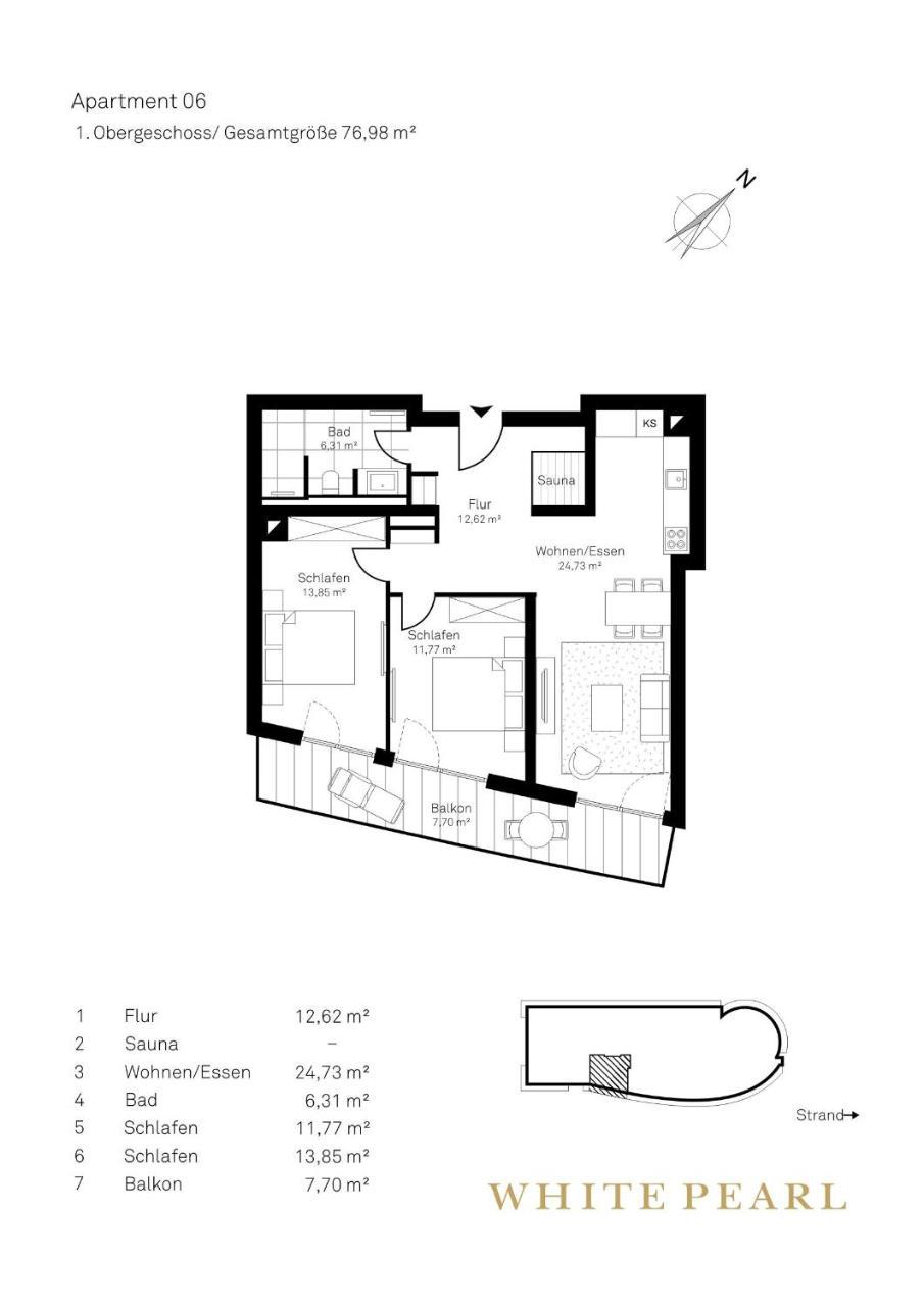 White Pearl Apartment 1.06 Тіммендорфер-Штранд Екстер'єр фото